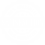 A circular stamp graphic for a moving company in Madison, featuring a blank banner across the center, three stars above the banner, and a solid inner circle bordered by a dashed outer circle. The image is black and white.
